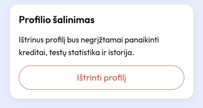 ketbilietai profilio pasalinimas