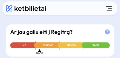ar galiu eiti i regitra ketbilietai
