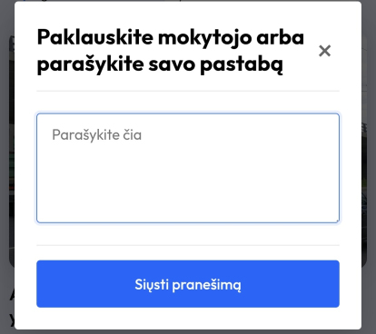 paklausti mokytojo apie klausima ketbilietai
