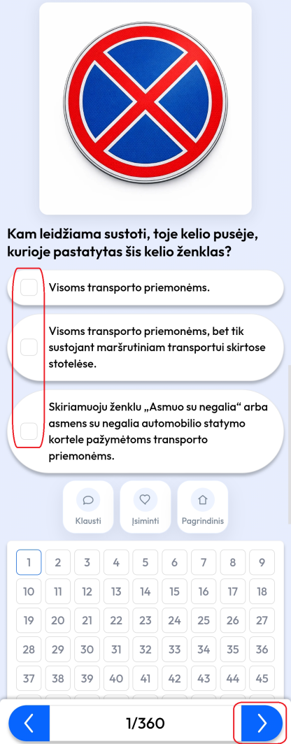 ketbilietai pasirinkite teisinga klausimo atsakyma