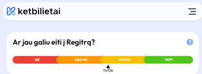 ar galiu eiti i regitra ketbilietai 2