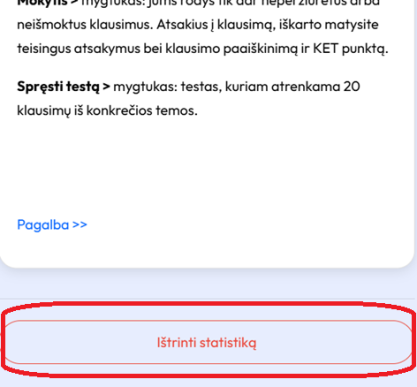istrinti statistika ketbilietai