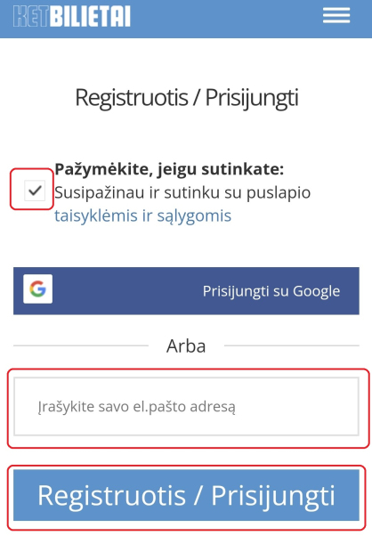 prisijungimas prie ketbilietai testu