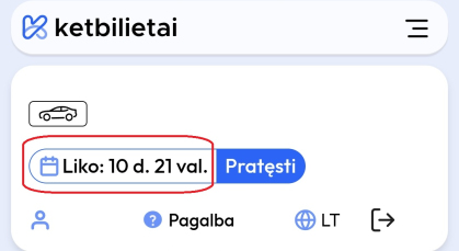 ketbilietai papildyti kreditai