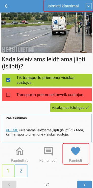 Isiminti Regitros egzamino testo klausimus