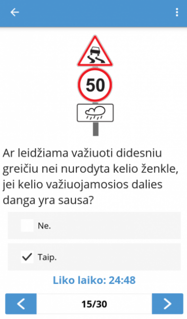 Registro testo klausimas